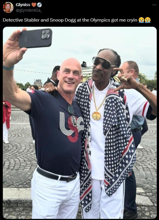 Christopher Meloni - Glyniss G Detective Stabler and Snoop Dogg at the Olympics got me cryin